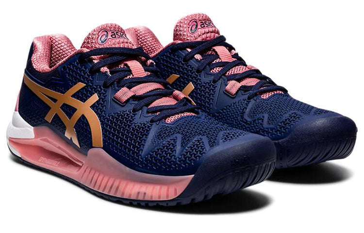 (WMNS)ASICS GEL-Resolution 8 'Peacoat Rose Gold' 1042A072-404