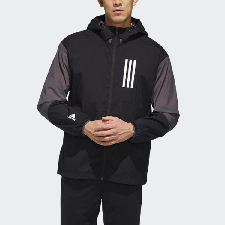 adidas Windbreaker Sports Logo Jacket Black GL5626