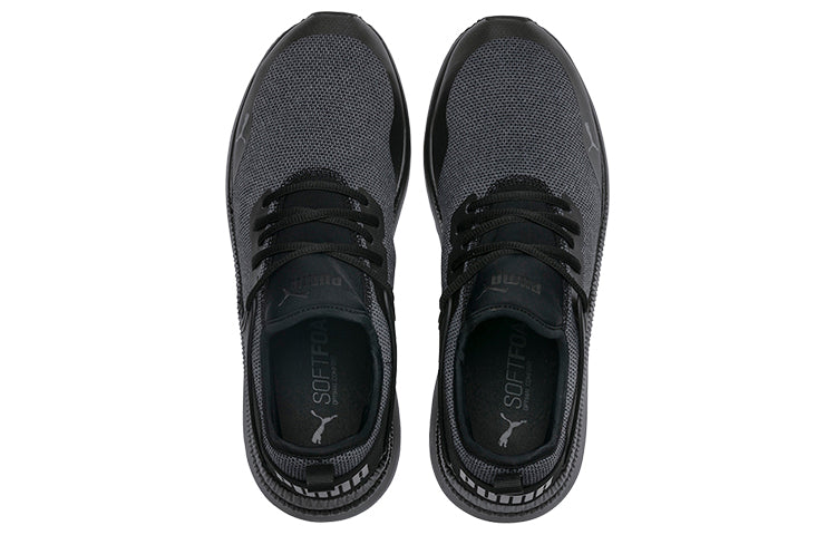 (WMNS) PUMA Pacer Next Cage Knit Running Shoes Black/Grey 366663-04