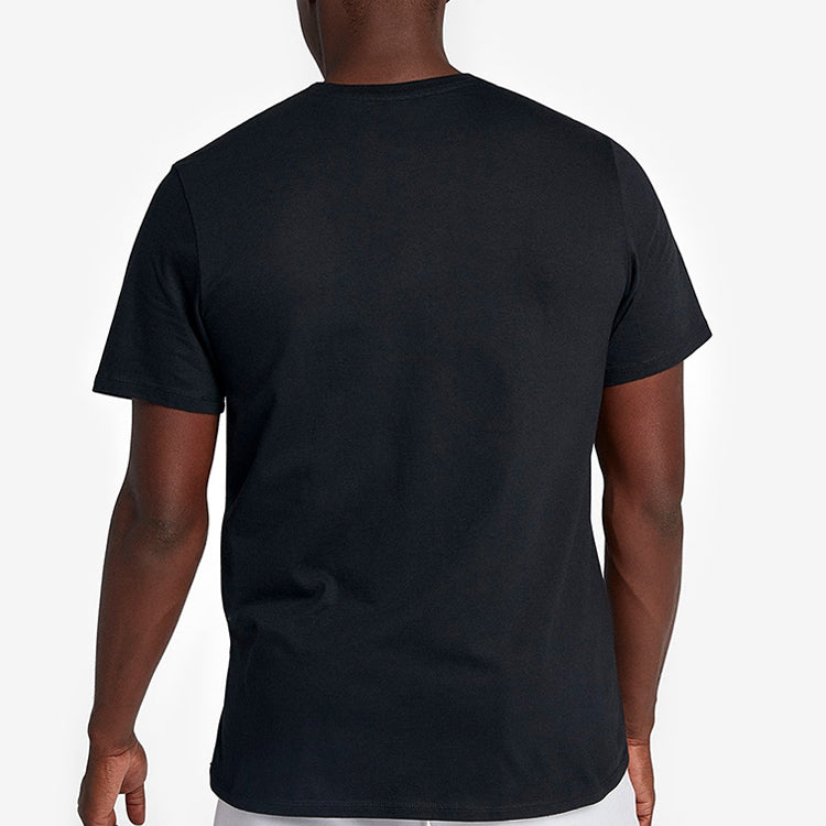 Air Jordan Athleisure Casual Sports Embroidered Logo Round Neck Short Sleeve Black DA6800-010