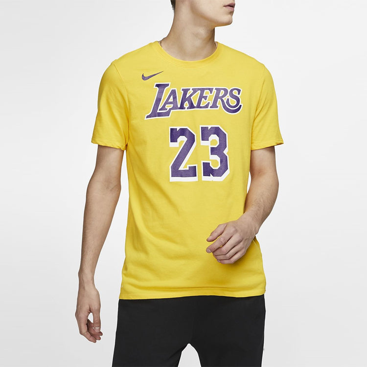 Nike Dri-FIT NBA Jersey Los Angeles Lakers LeBron James Short Sleeve Yellow AR4887-740