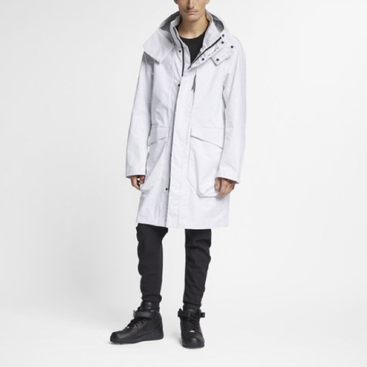 Nike Sports Stay Warm Woven Hooded Jacket Windproof Windbreaker White AR1543-121