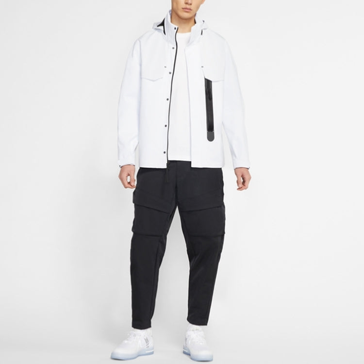 Nike Sportswear Tech Pack Contrast Sports Hooded Jacket For Men White CZ9310-100
