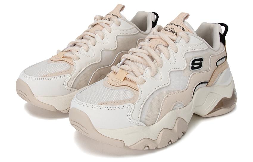 (WMNS) Skechers DLites 3-High Alert Shoes 'White Pink' 896254-NAT
