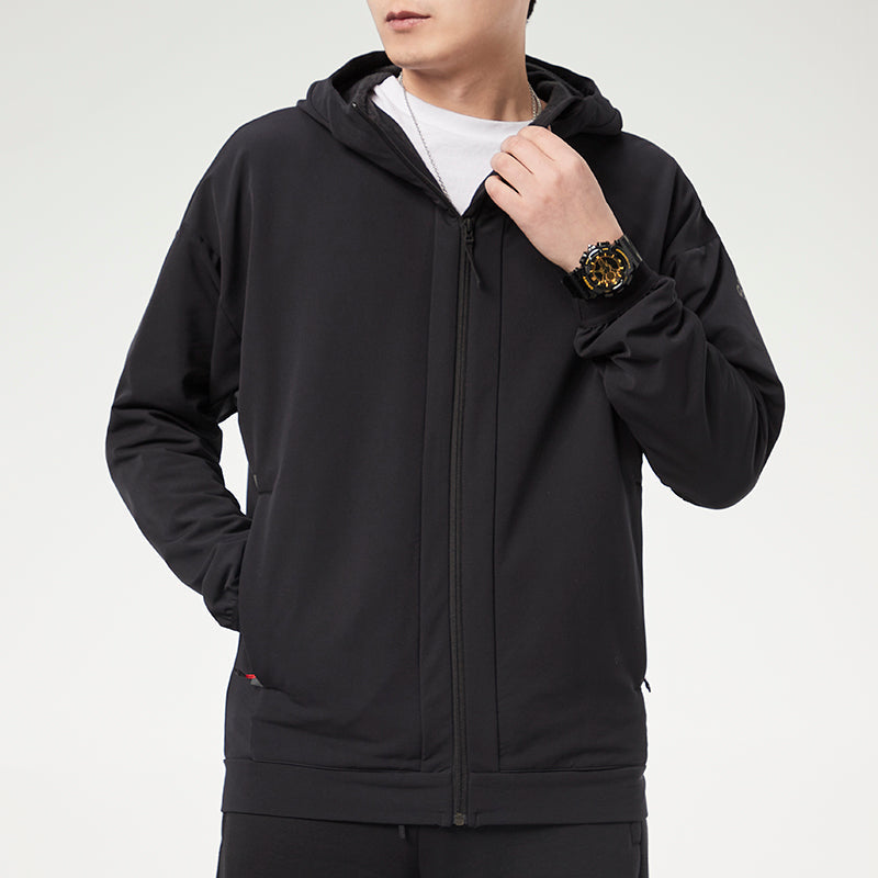 adidas Softsh Jacket Athleisure Casual Sports Woven hooded Fleece Lined Black GN7354