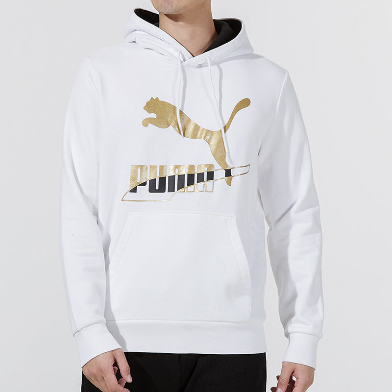 PUMA Sports Running Casual Loose hooded Pullover Long Sleeves White 533145-57