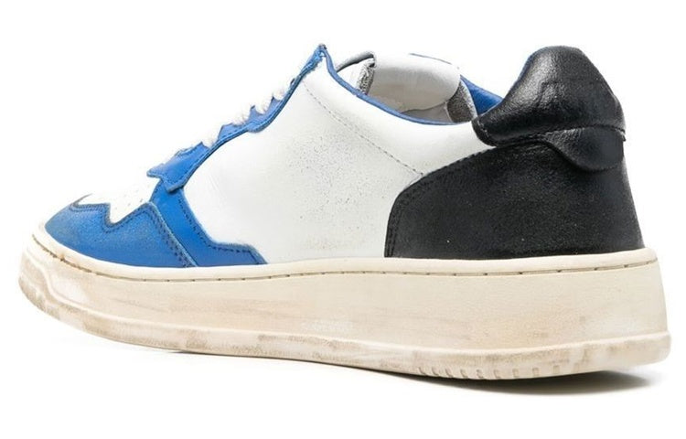 Autry Medalist Leather Low 'Distressed White Black Azure' AVLM-SV10