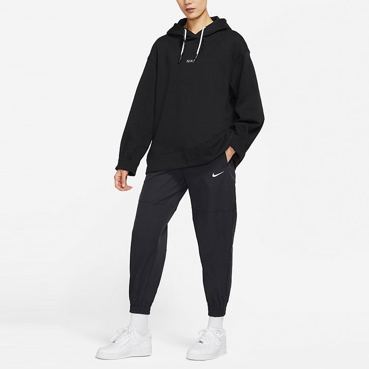 (WMNS) Nike Sportswear Loose Fleece Hoodie 'Black' DO7409-010