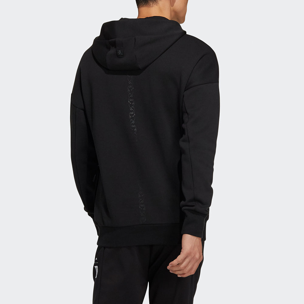 Men's adidas Wj Swt Hood Martial Arts Series Printing Sports Black HE5115