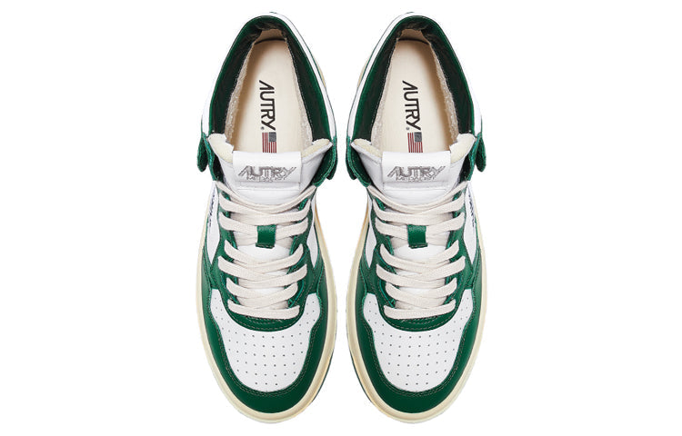 AUTRY Medalist Mid Bicolor 'White Green' AUMM-WB11