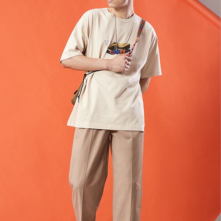 Li-Ning Paris fashion week FW20 Series Loose Short Sleeve Gray AHSQ561-4