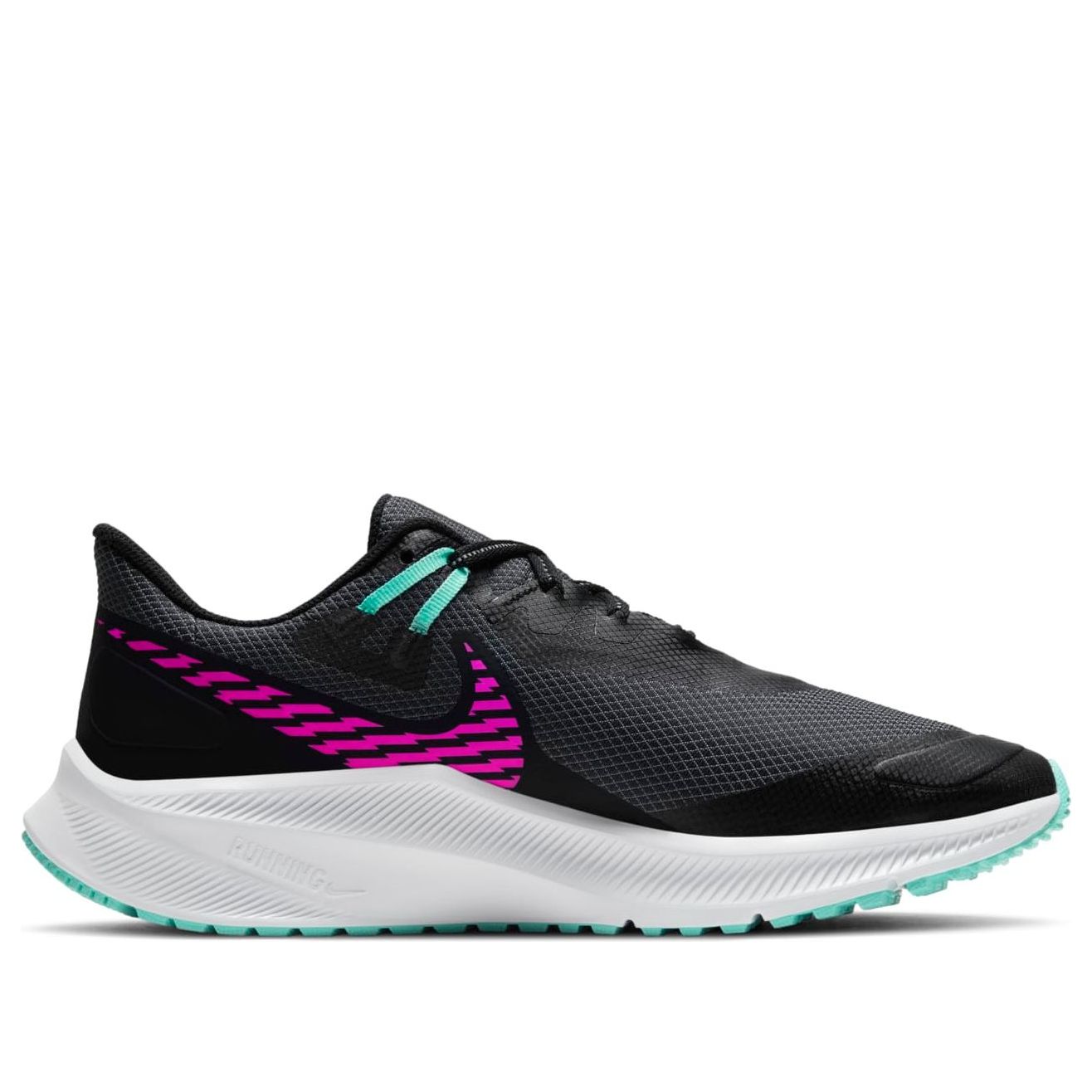 (WMNS) Nike Quest 3 Shield 'Black Fire Pink Mist' CQ8893-010