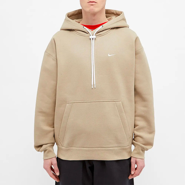 Nike Casual Sports Drawstring Fleece Lined Long Sleeves Khaki CD6393-247