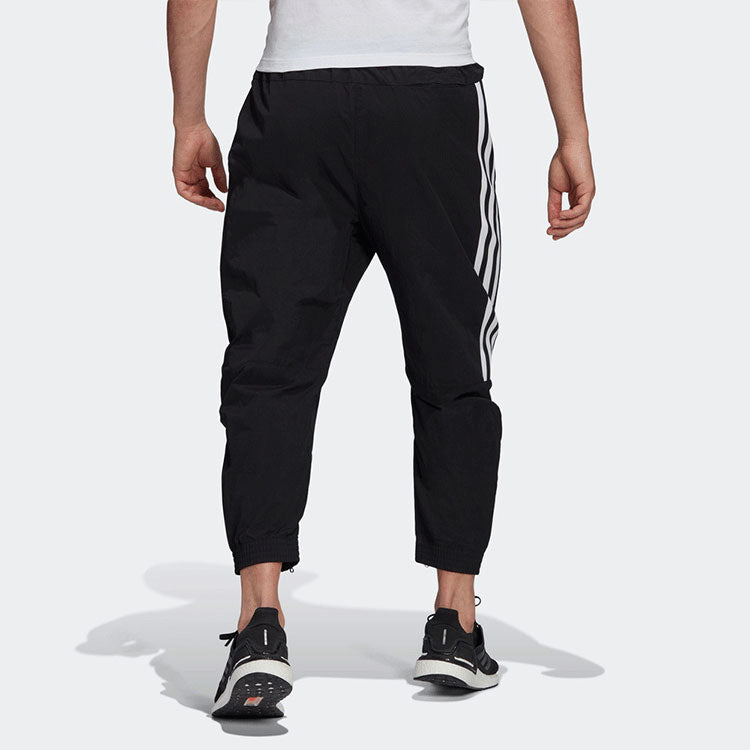 Men's adidas 3S tape Wov Pt Sports Stylish Woven Bundle Feet Cropped Pants/Trousers Black GM5751