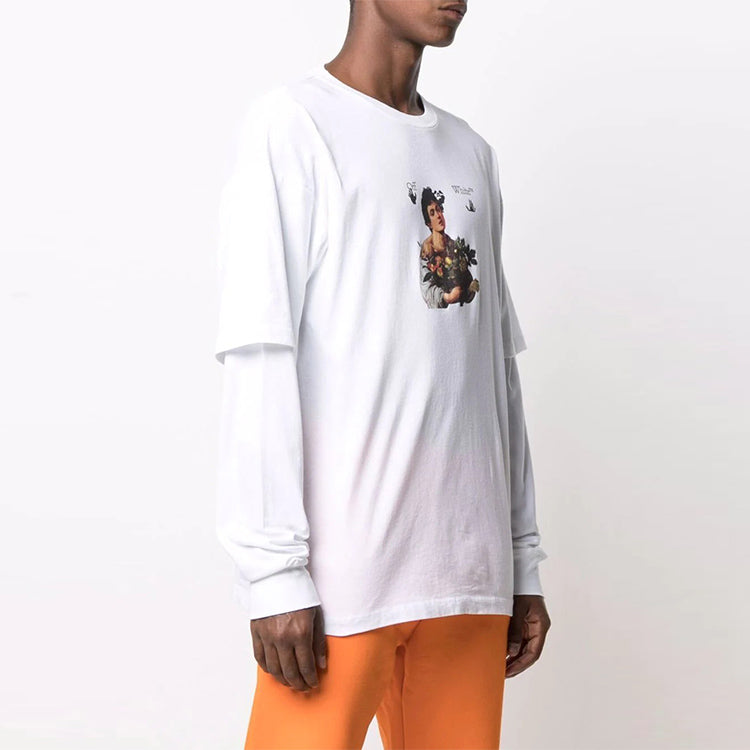 Off-White SS21 Caravaggio Boy Long Sleeves White OMAB022S21JER0040110
