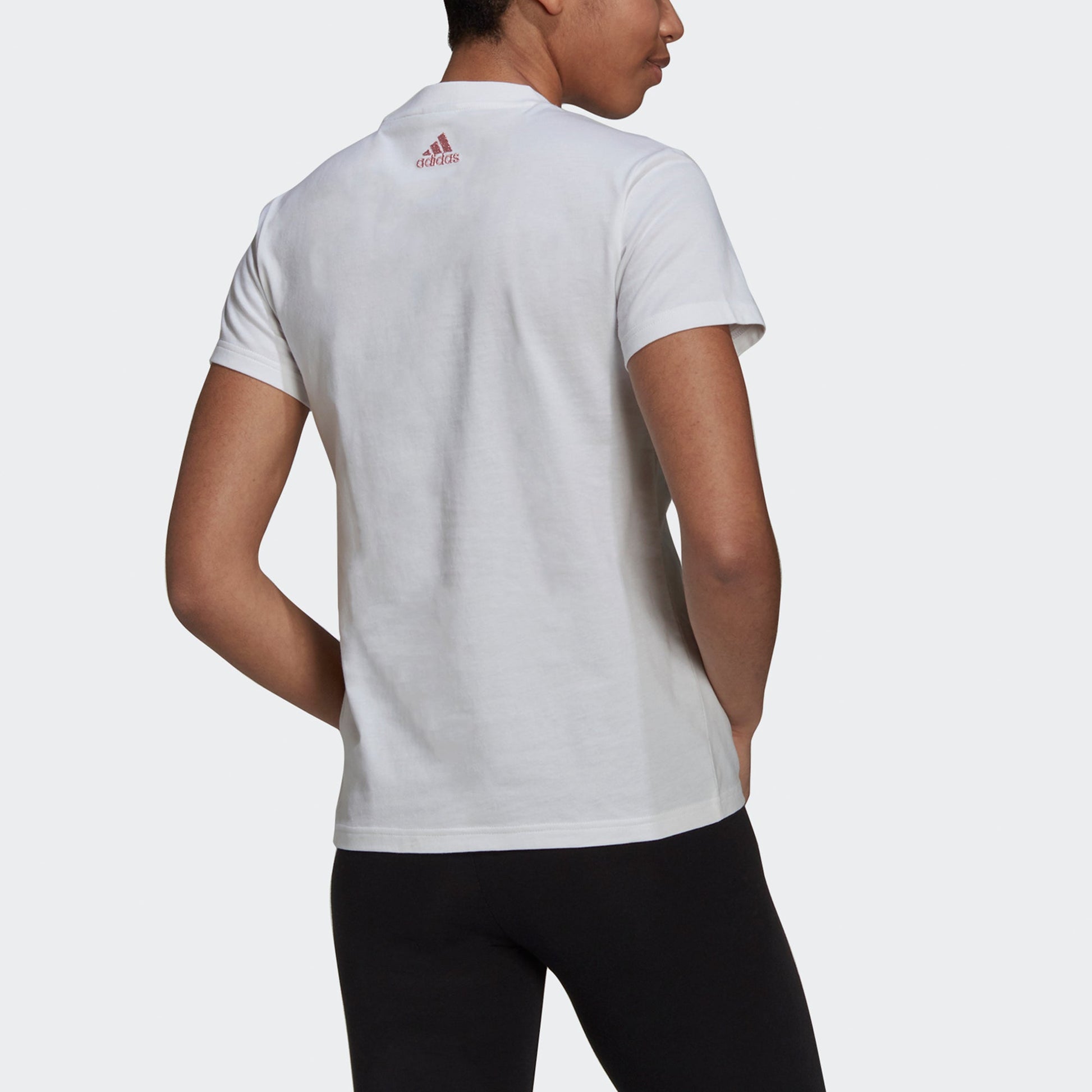 (WMNS) adidas Gfx Tee Ss2 Love Funny Printing Logo Short Sleeve White HB7128