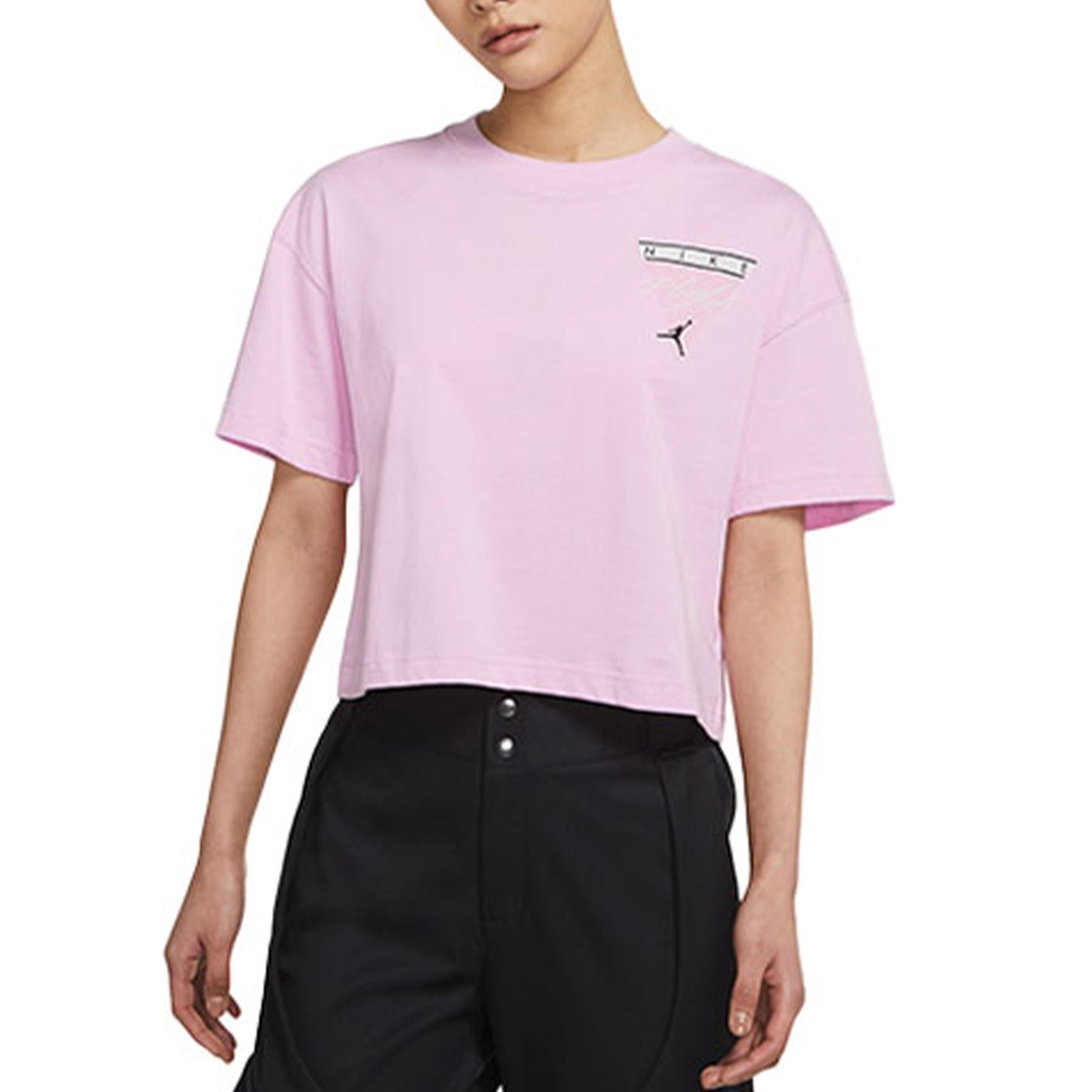 (WMNS) Air Jordan Essential Casual Sports Round Neck Short Sleeve Pink T-Shirt DC2154-676