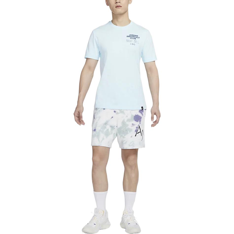 Men's Air Jordan Dri-FIT Sport BC Alphabet Round Neck Short Sleeve Glacier Blue T-Shirt DQ7385-474