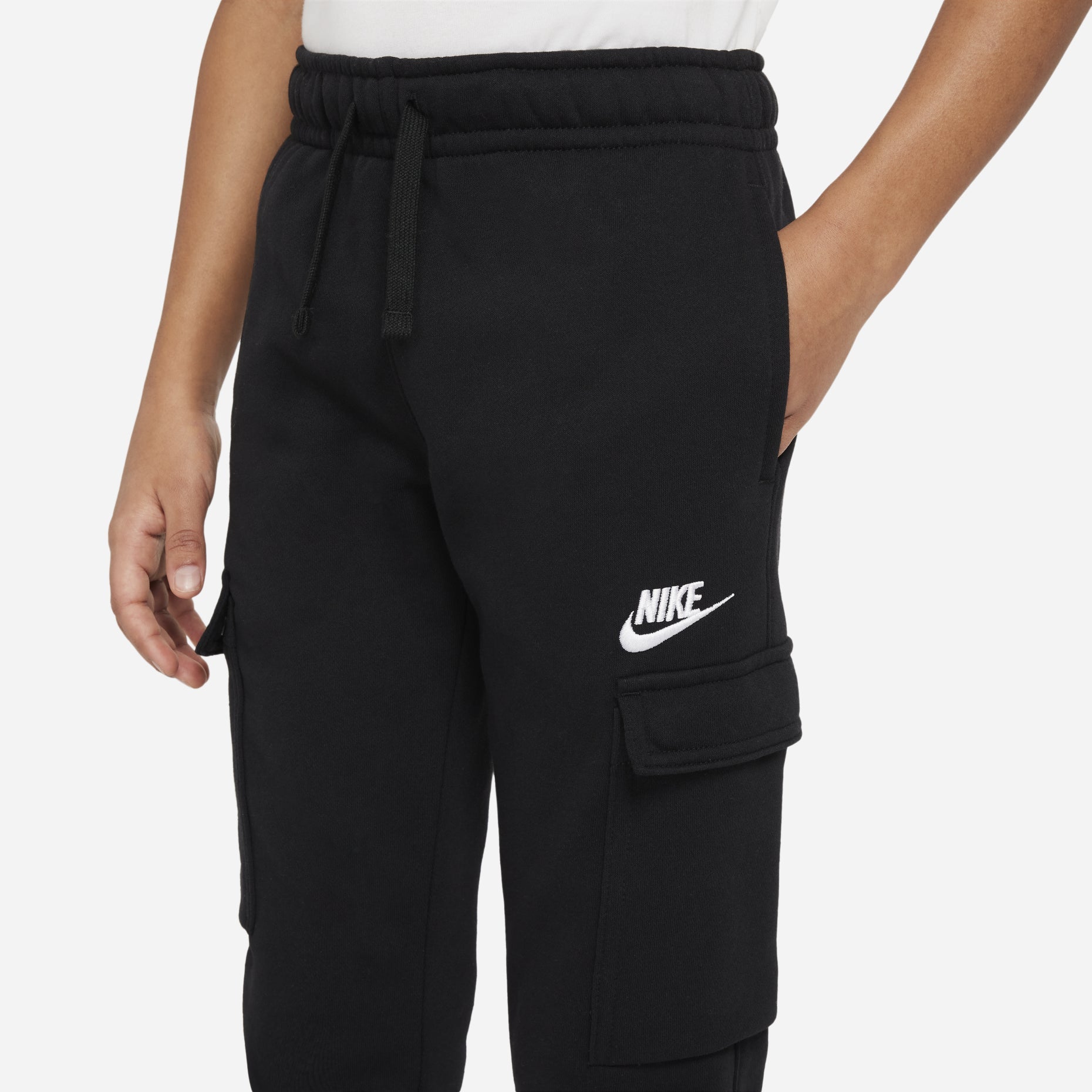 (GS) Nike Sportswear Club Cargo Sweatpants 'Black' CQ4298-010