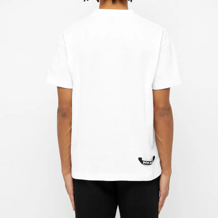 Men's PALM ANGELS Sunset Tee Printing Short Sleeve White PMAA001S204130160188