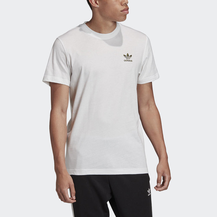 adidas originals Solid Color Logo Short Sleeve White FM3355