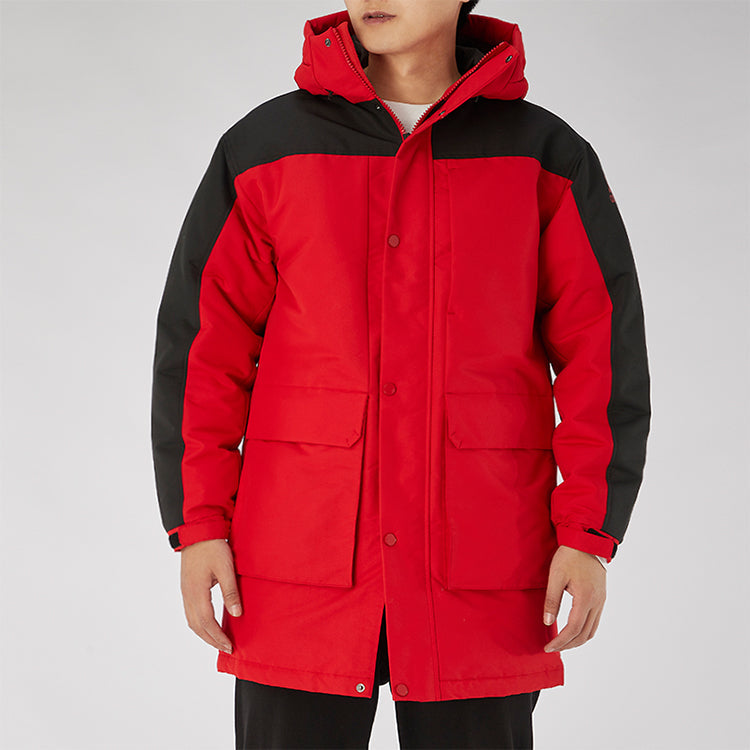 adidas Mid parka hooded Long Sleeves Down Jacket Red GN9834