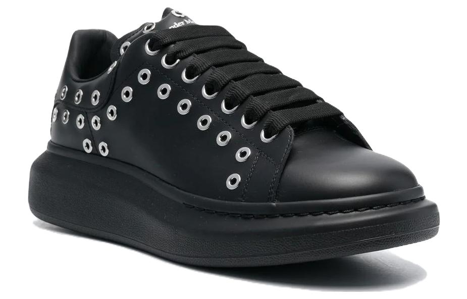 Alexander McQueen Oversized Sneaker 'Black Silver Eyelets' 730079WHQYW1081