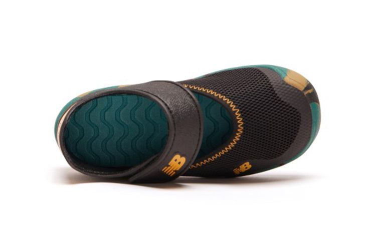 (TD) New Balance 208 Series Velcro Flat Heel Sports Td Black Yellow Sandals 'Black Yellow Green' IO208CK2