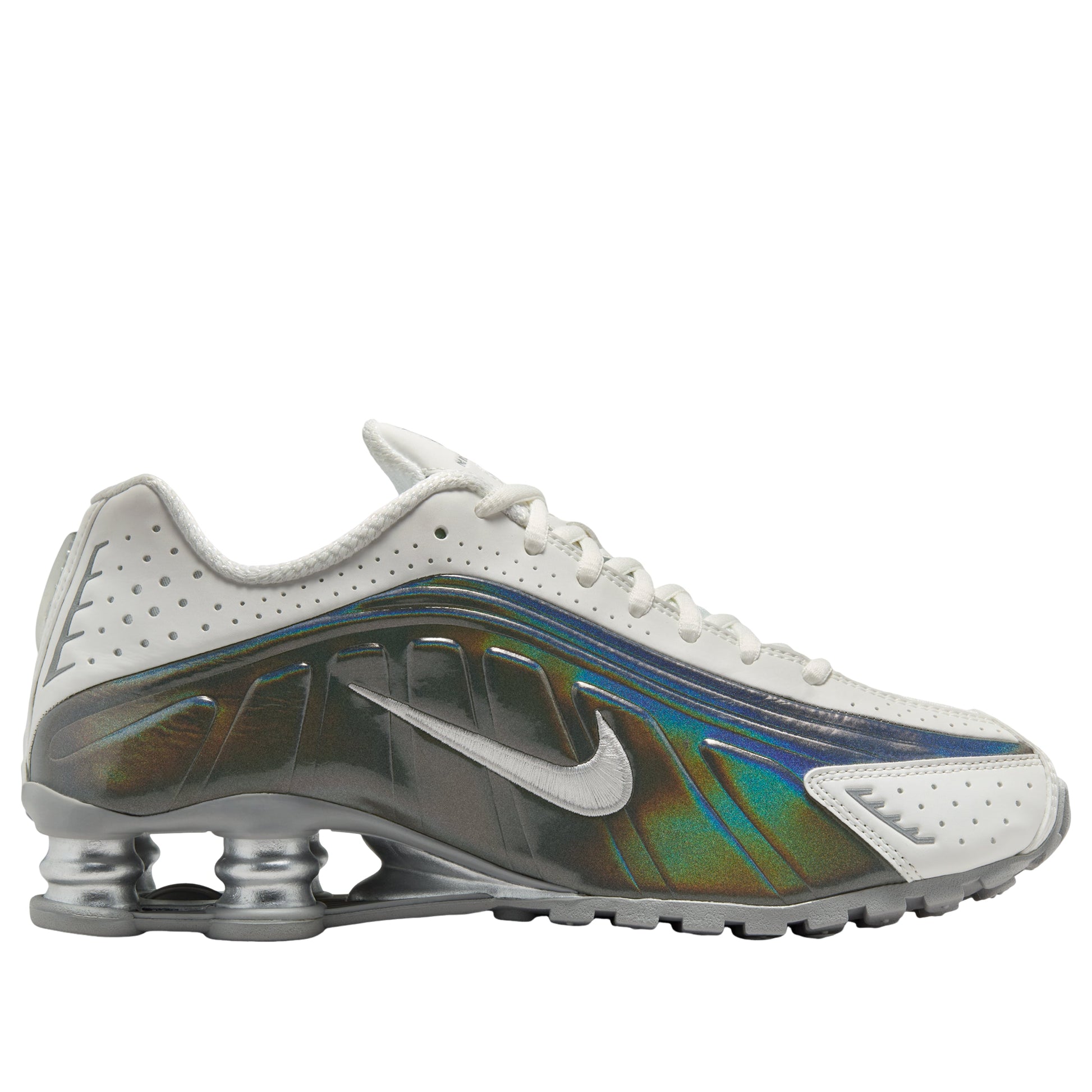 (WMNS) Nike Shox R4 'Summit White Hydrangea Metallic Silver' IB7703-100