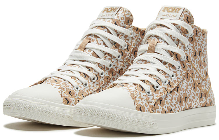 PONY High-Printing Canvas Shoes Khaki 02M1SH11KK