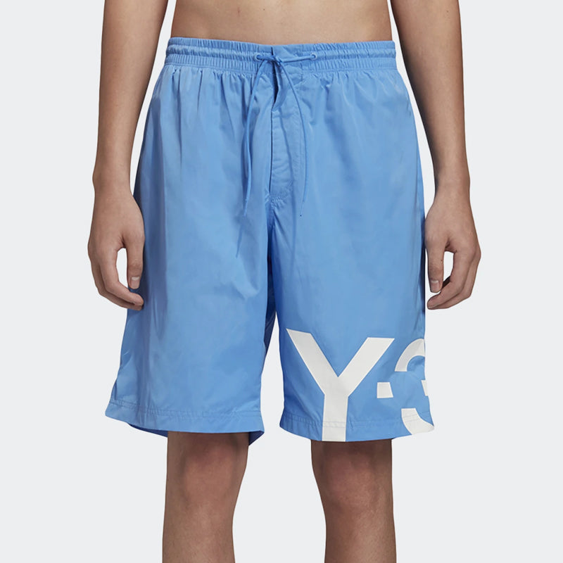 adidas Y-3 Large Logo Swim Shorts 'Blue' FS4483
