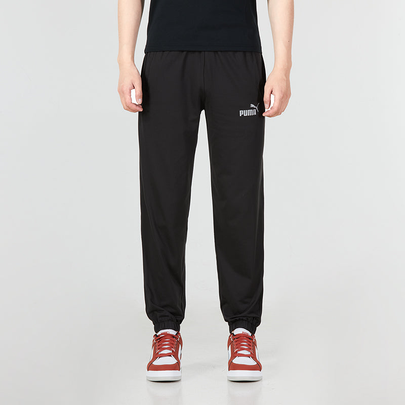 PUMA Logo Straight Fit Trackpants 'Black' 671930-01