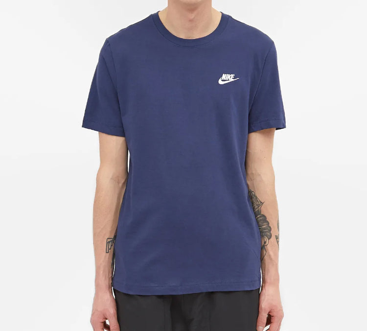 Nike Retro Swoosh Logo Embroidered Short Sleeve Blue AR4997-410