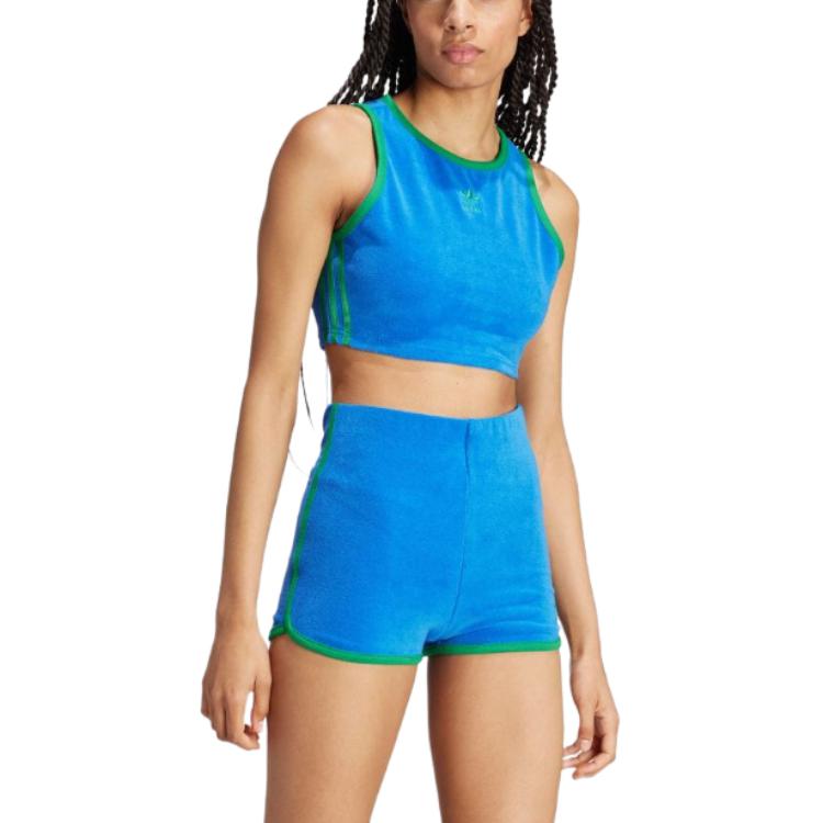 (WMNS) adidas Originals Cropped Tank (Asia Sizing) Asia Sizing 'Blue Green' JH0620