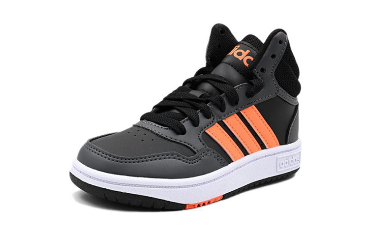 (GS) adidas Hoops 3.0 Mid Shoes 'Black Grey Orange' HQ4492