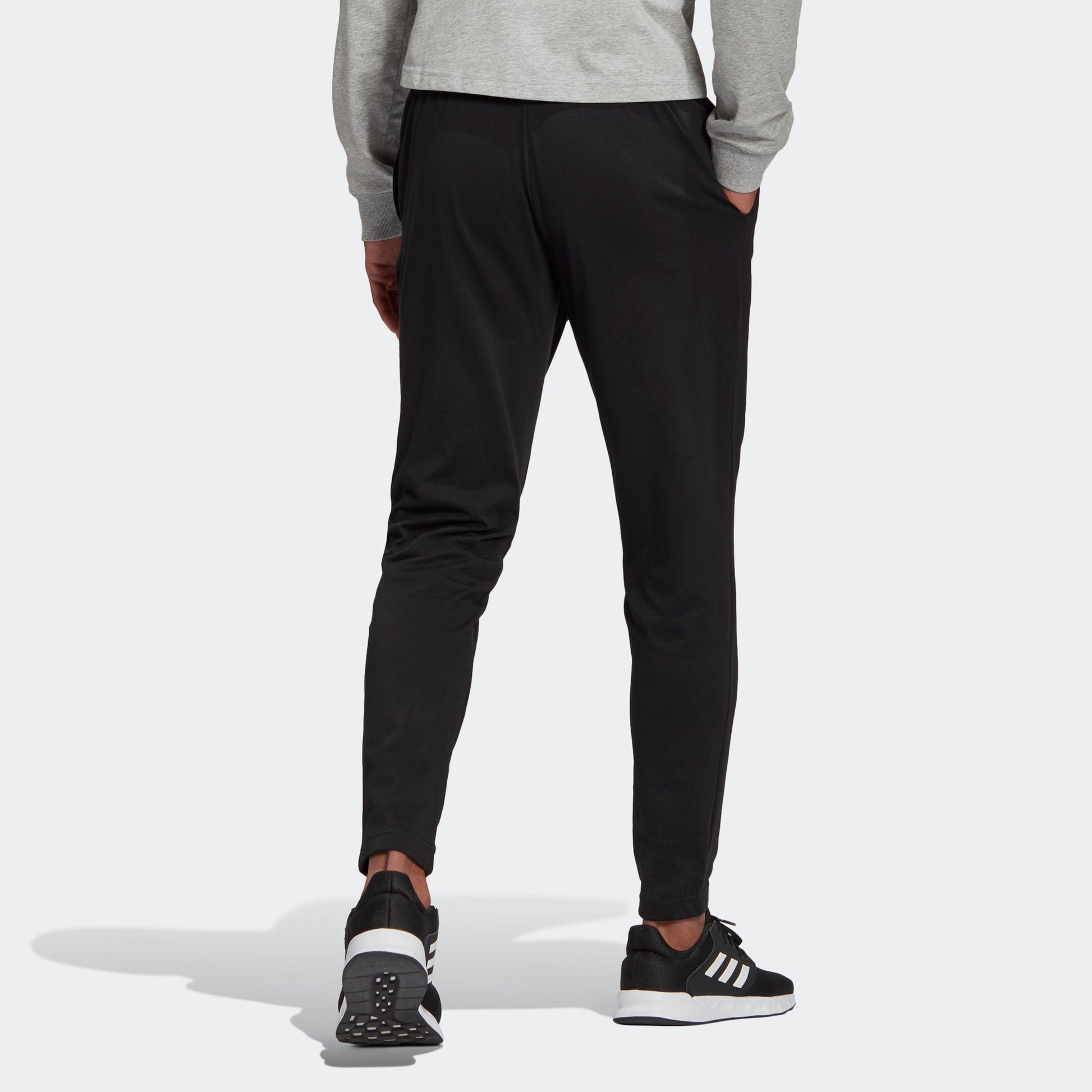 adidas M Lin Sj Te Pt Logo Printing Sports Training Cone Long Pants Black GK8827