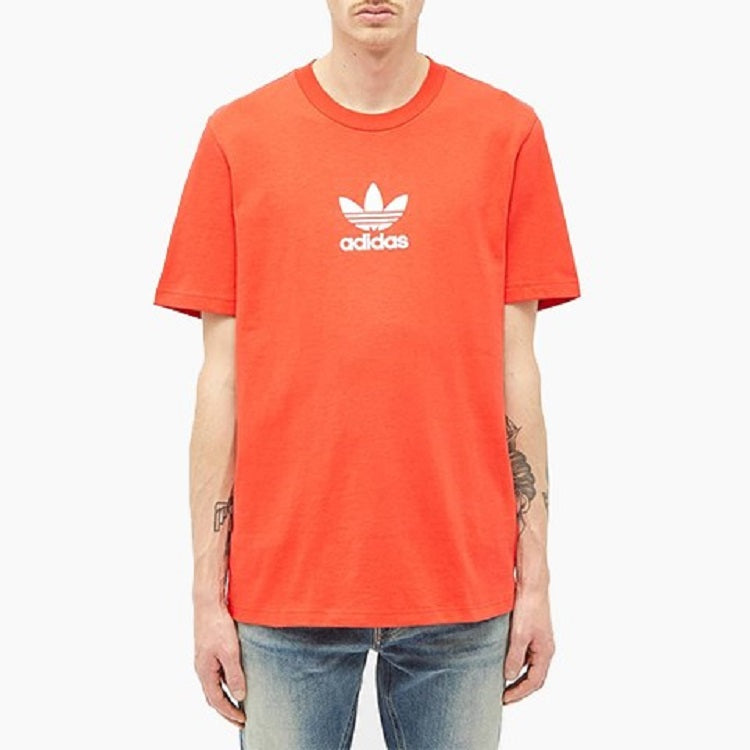 adidas originals Adiclr Prm Tee Chest Logo Printing Short Sleeve Red FM9922
