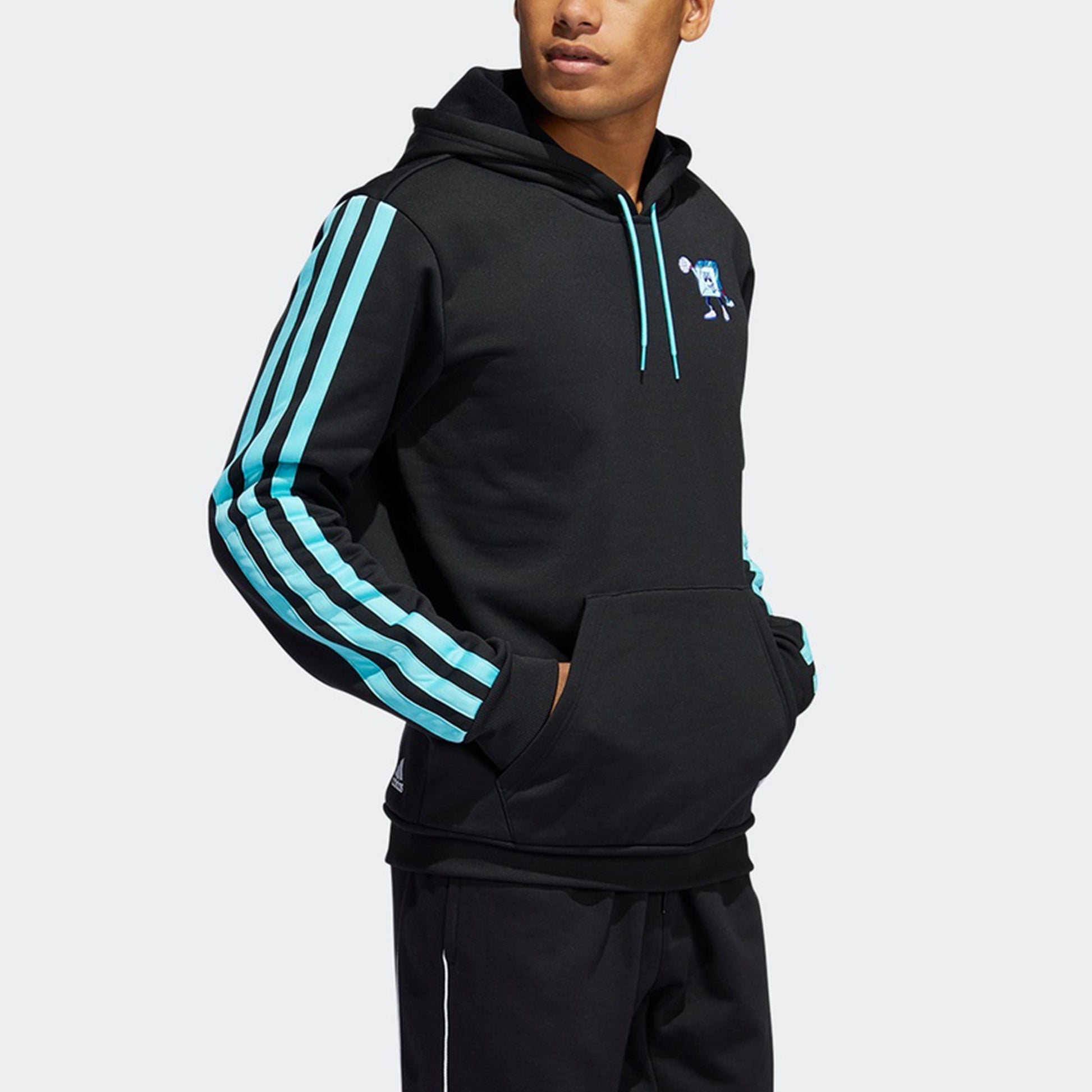 Men's adidas Trae Avatar Trae Young Contrasting Colors Stripe Basketball Sports Black HB3125