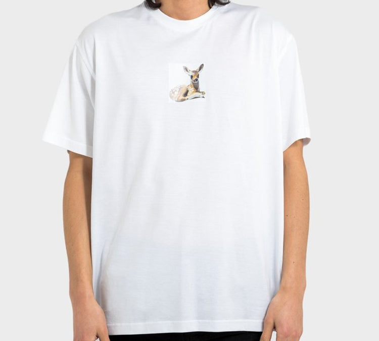 Burberry Deer-Printed Cotton White 8022370-A1464