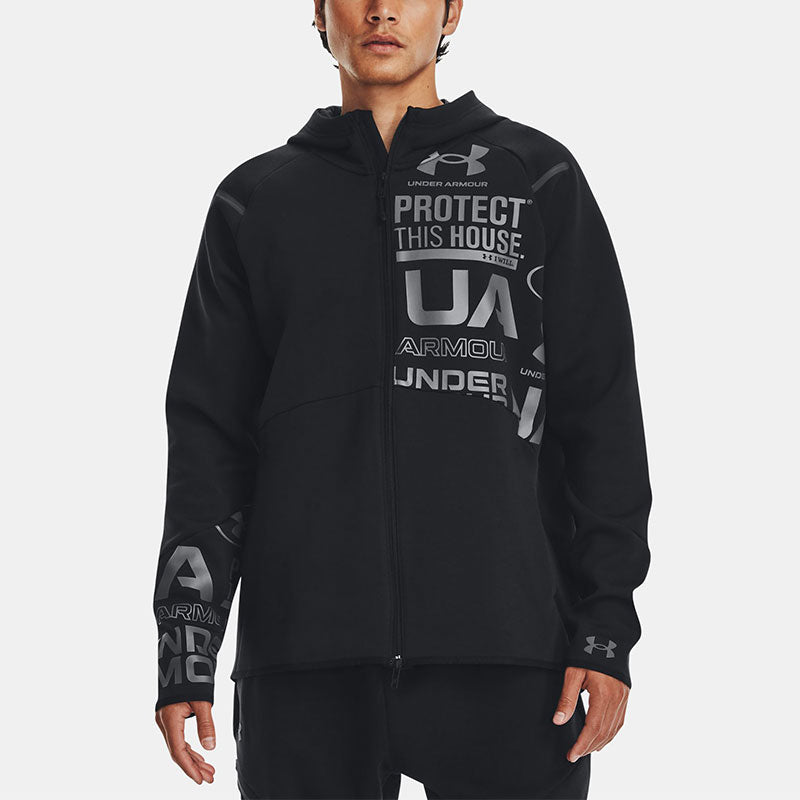 Under Armour Unstoppable Fleece Full-Zip Hoodie 'Black Silver' 1382281-001