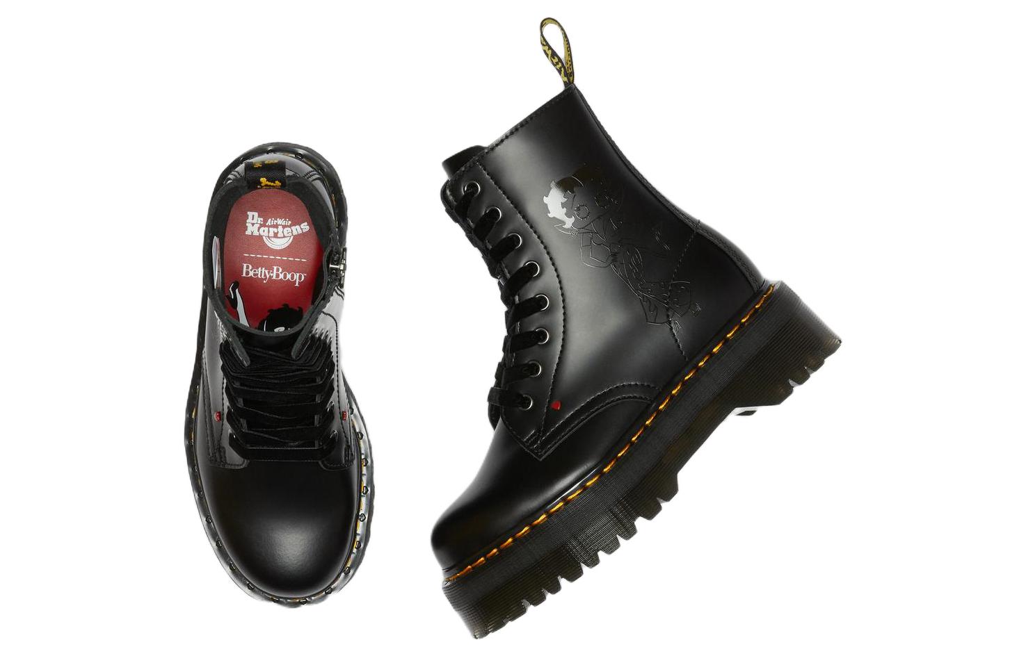 Dr. Martens x Betty Boop Jadon Leather Platforms Boot 'Black' 27932001