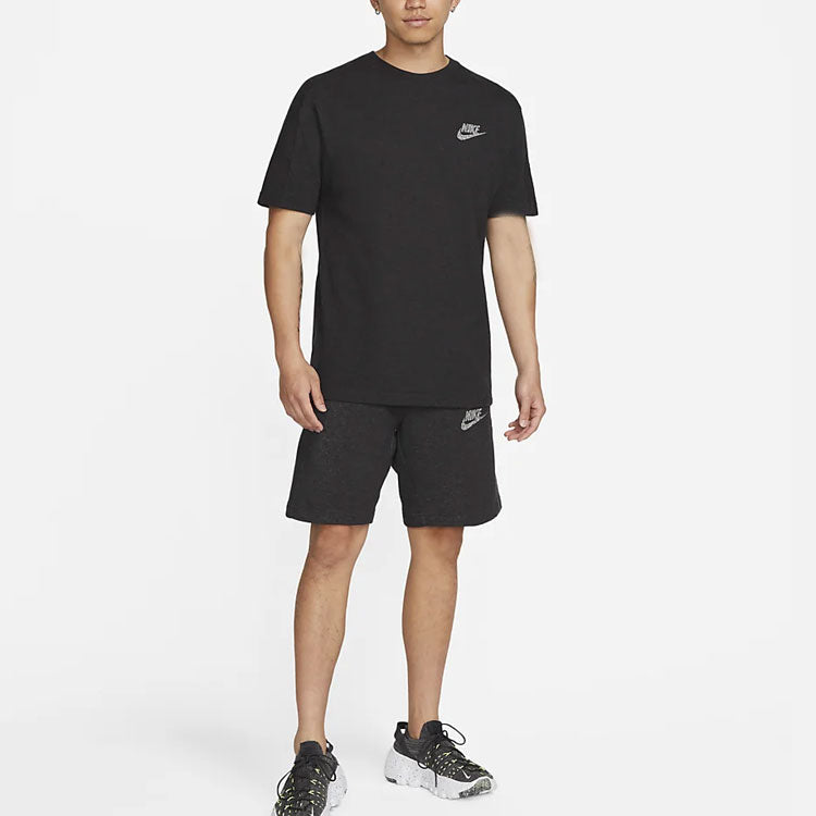 Men's Nike Logo Printing Straight Round Neck Pullover Short Sleeve Black T-Shirt DM5638-010