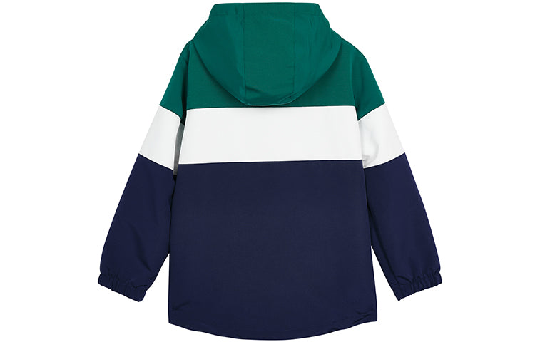 (GS) Skechers Patchwork Letter Hooded 3-In-1 Windbreaker Jacket 'Multi-Color' L321K147