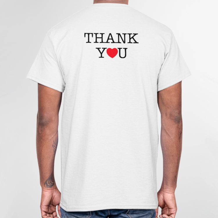 NOAH Thank You Core Logo Tee Red Logo Love limited Short Sleeve Unisex White NOAH-SS20-008