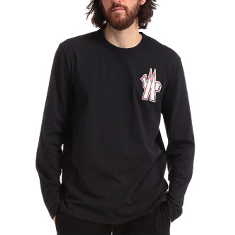 Men's Moncler Long Sleeves Round Neck Blue 0918D701208390T778