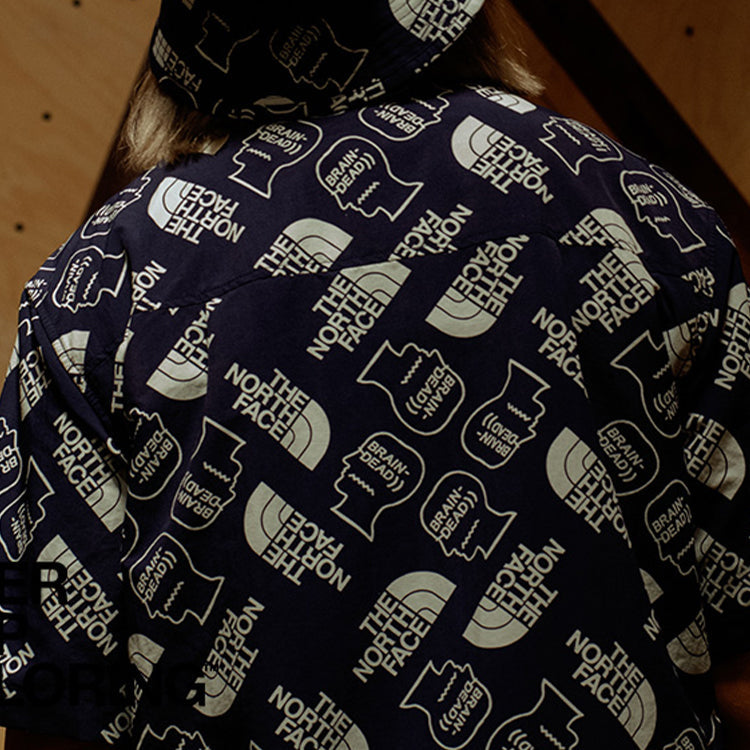 THE NORTH FACE X Brain Dead 76 Boxy Ss Mountain Shirts 'Blue' 529V-WF3