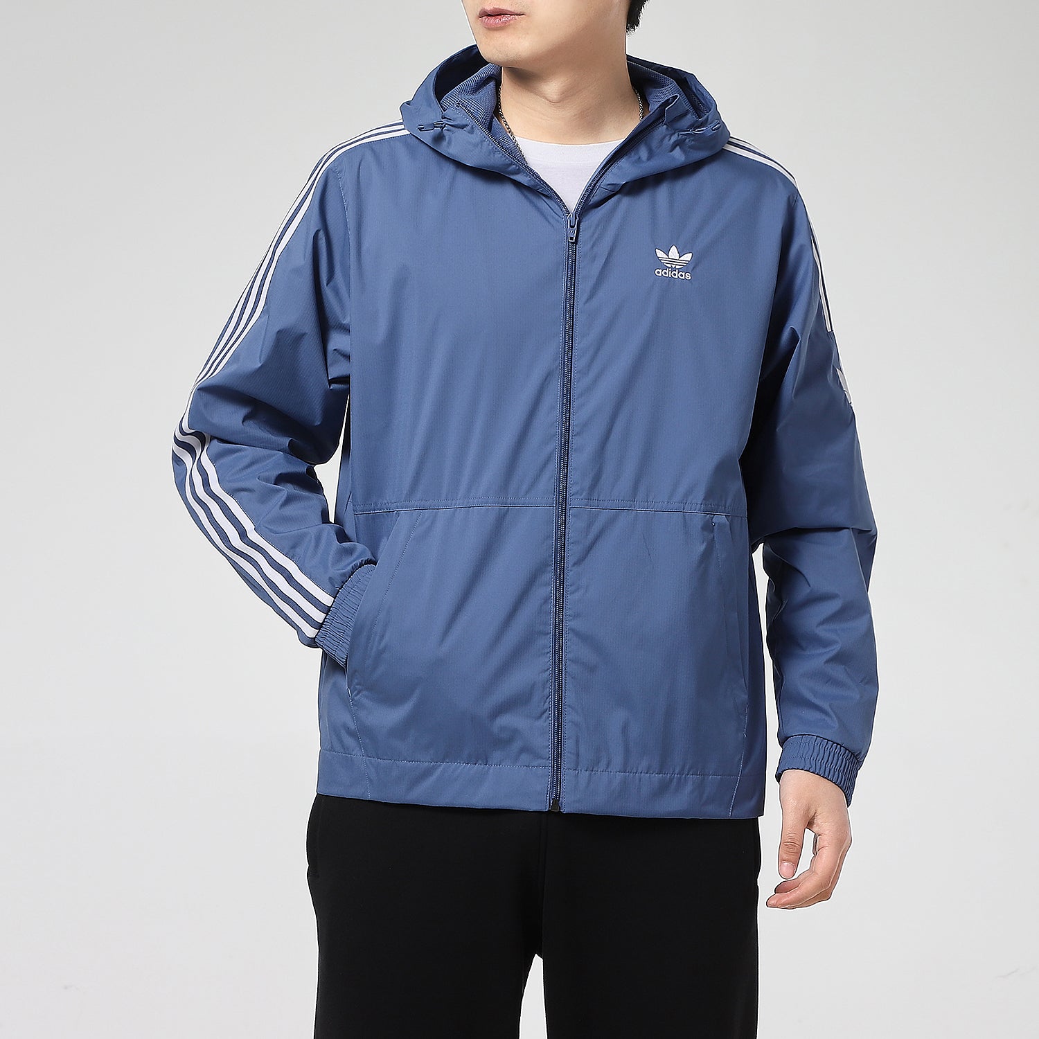 adidas originals Running Training Gym Breathable Windproof Casual Sports Jacket Blue GN3552