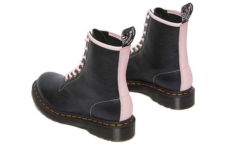 (WMNS) Dr. Martens 1460 Contrast Leather Lace Up Boots 'Black Pink' 27276001