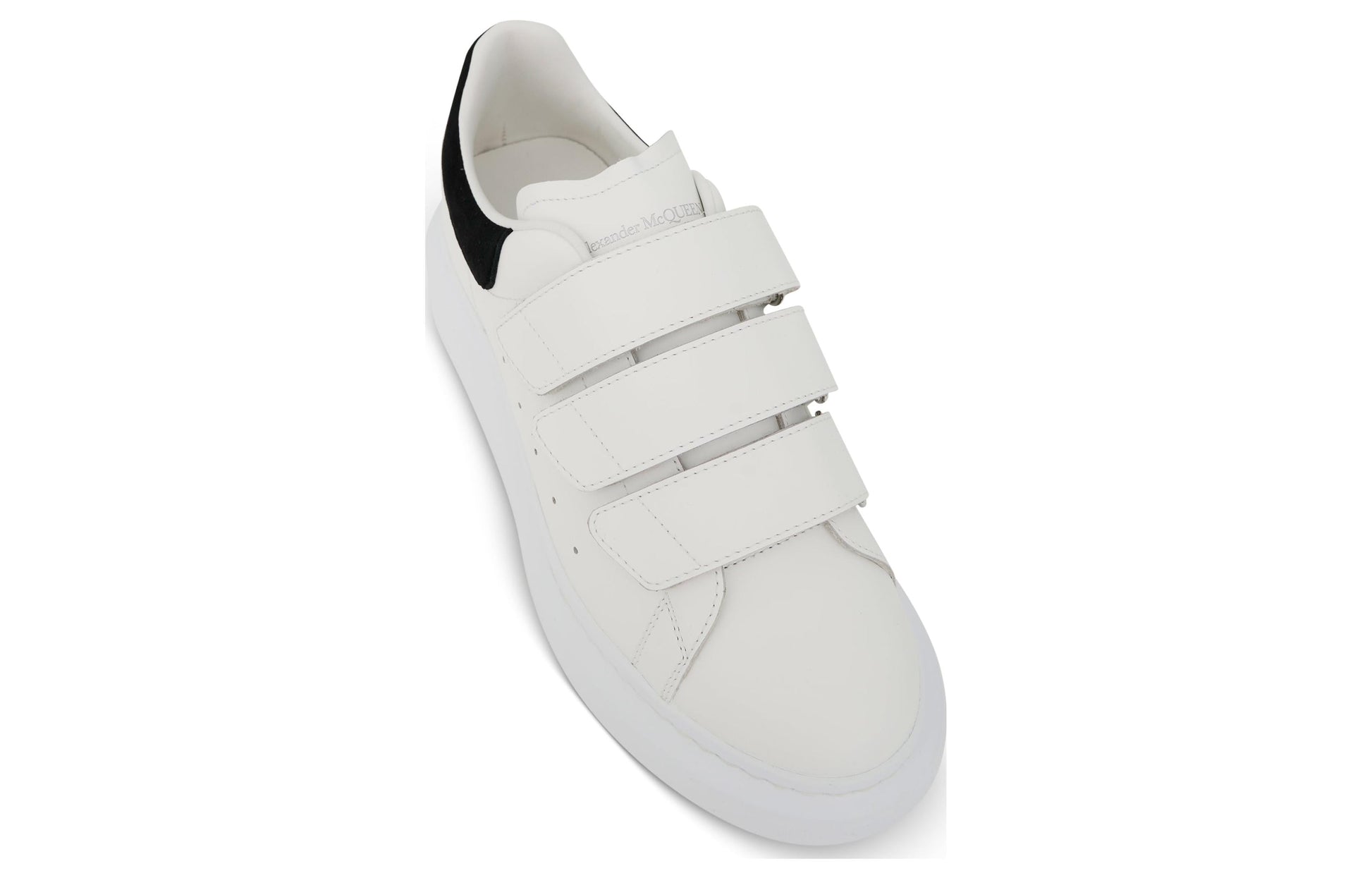 (WMNS) Alexander McQueen Oversized Triple Strap Sneaker 'White Black' 697105WHGP79061