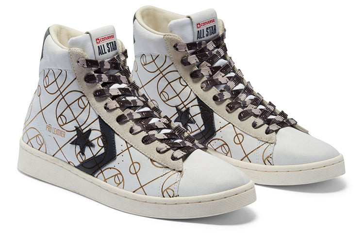Converse Pro Leather High Top Shoes White/Golden 169116C